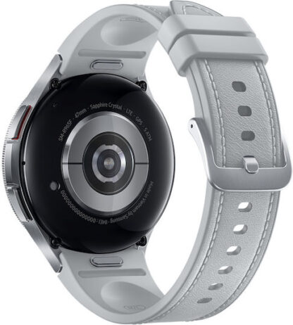 Samsung Galaxy Watch6 Classic LTE Stainless Steel 47mm Αδιάβροχο με eSIM και Παλμογράφο (Silver)