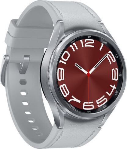 Samsung Galaxy Watch6 Classic LTE Stainless Steel 43mm Αδιάβροχο με eSIM και Παλμογράφο (Ασημί)