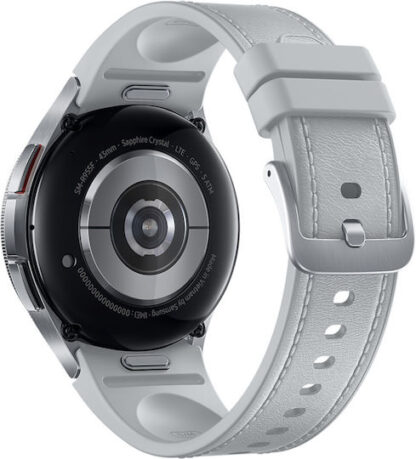 Samsung Galaxy Watch6 Classic LTE Stainless Steel 43mm Αδιάβροχο με eSIM και Παλμογράφο (Ασημί)