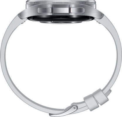 Samsung Galaxy Watch6 Classic LTE Stainless Steel 43mm Αδιάβροχο με eSIM και Παλμογράφο (Ασημί)