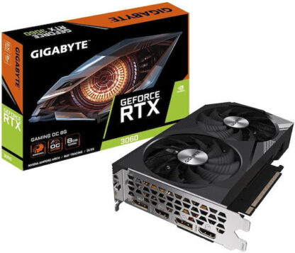 Gigabyte GeForce RTX 3060 rev. 2.0 8GB GDDR6 Gaming OC Κάρτα Γραφικών Κωδικός: GV-N3060GAMING OC-8GD
