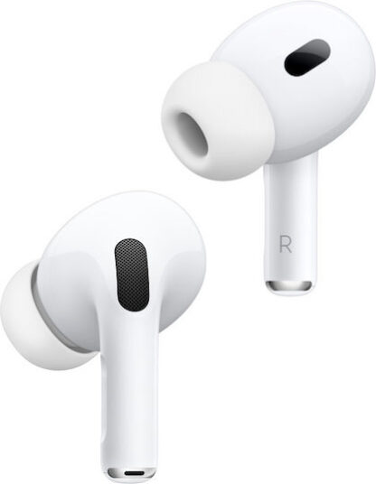 Apple AirPods Pro (2nd generation) with MagSafe Charging Case (USB‑C) In-ear Bluetooth Handsfree Ακουστικά με Αντοχή στον Ιδρώτα και Θήκη Φόρτισης Λευκά