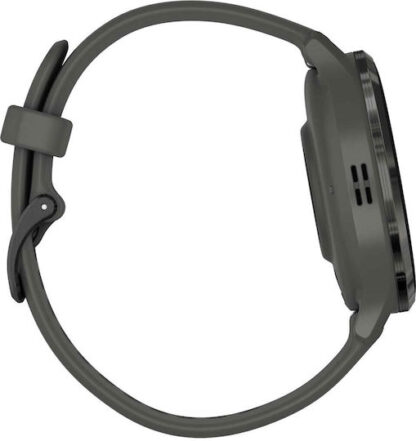 Garmin Venu 3S Stainless Steel 41mm Αδιάβροχο Smartwatch με Παλμογράφο (Slate Stainless Steel Bezel with Pebble Gray Case and Silicone Band)
