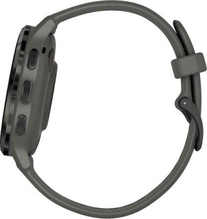 Garmin Venu 3S Stainless Steel 41mm Αδιάβροχο Smartwatch με Παλμογράφο (Slate Stainless Steel Bezel with Pebble Gray Case and Silicone Band)