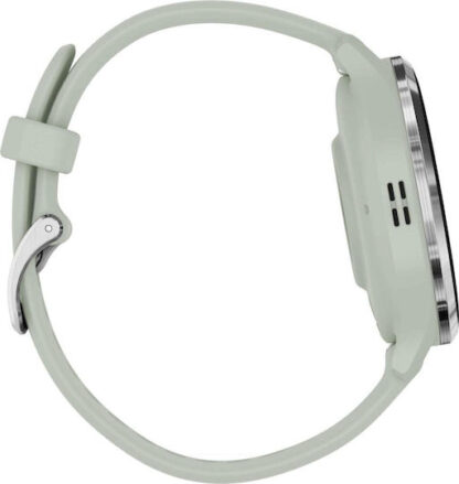 Garmin Venu 3S Stainless Steel 41mm Αδιάβροχο Smartwatch με Παλμογράφο (Silver Stainless Steel Bezel with Sage Gray Case and Silicone Band)
