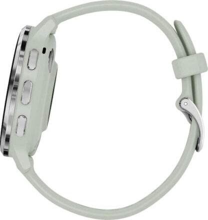 Garmin Venu 3S Stainless Steel 41mm Αδιάβροχο Smartwatch με Παλμογράφο (Silver Stainless Steel Bezel with Sage Gray Case and Silicone Band)