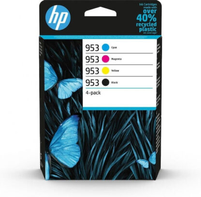 HP 953 Γνήσιο Πακέτο 4 Μελανιών Εκτυπωτή InkJet Κίτρινο / Κυανό / Ματζέντα / Μαύρο (6ZC69AE)