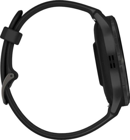 Garmin Venu 3 Stainless Steel 45mm Αδιάβροχο Smartwatch με Παλμογράφο (Slate Bezel With Black Silicone Band)