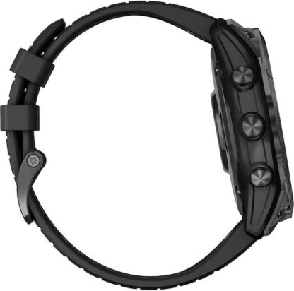 Garmin Epix Pro Stainless Steel 51mm Αδιάβροχο Smartwatch με Παλμογράφο (Slate Grey with Black Band)
