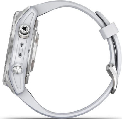 Garmin Epix Pro (Gen 2) Stainless Steel 42mm Αδιάβροχο Smartwatch με Παλμογράφο (Silver with Whitestone)