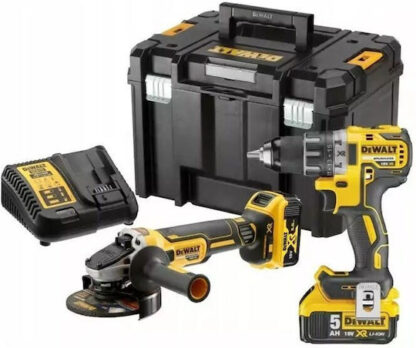 Dewalt Σετ Γωνιακός Τροχός & Δραπανοκατσάβιδο 18V με 2 Μπαταρίες 5Ah και Θήκη Κωδικός: DCK2020P2T