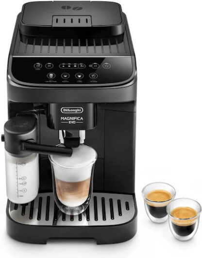 De'Longhi Magnifica Evo Αυτόματη Μηχανή Espresso 1450W Πίεσης 15bar με Μύλο Άλεσης Μαύρη