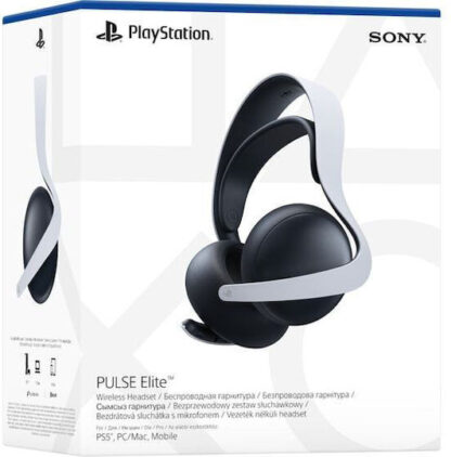 Sony Pulse Elite Ασύρματο Over Ear Gaming Headset με σύνδεση Bluetooth Λευκό