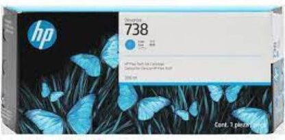 (676M6A) HP 738 300-ml Cyan DesignJet Ink Cartridge
