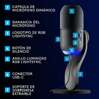 HP HyperX QuadCast 2 S Πυκνωτικό Μικρόφωνο USB Επιτραπέζιο