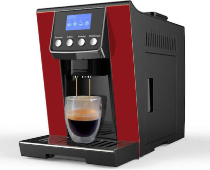 Acopino Latina Αυτόματη Μηχανή Espresso 1500W Πίεσης 19bar με Μύλο Άλεσης Κόκκινη