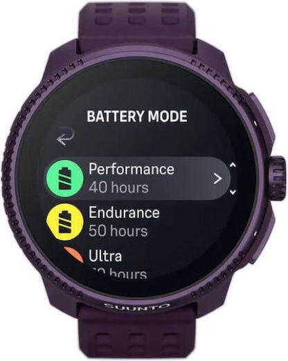 Suunto Race Titanium 49mm Αδιάβροχο Smartwatch με SIM και Παλμογράφο (Amethyst)