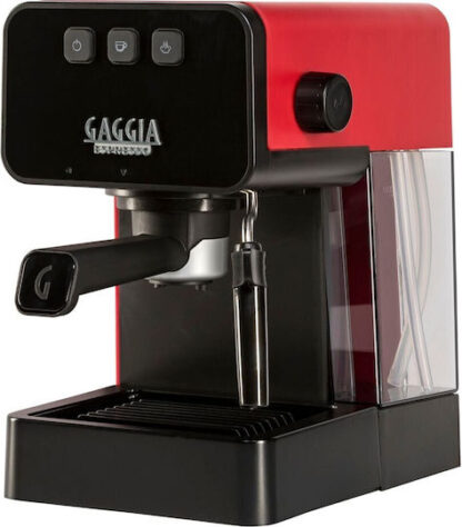Gaggia Style Μηχανή Espresso 1900W Πίεσης 15bar Κόκκινη
