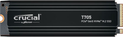 Crucial T705 with heatsink   2TB PCIe Gen5 NVMe M.2 SSD