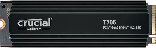 Crucial T705 with heatsink   2TB PCIe Gen5 NVMe M.2 SSD