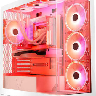 MSI MPG GUNGNIR 110R WHITE Mid Tower Gaming Computer Case 'White  4x 120mm ARGB Fan  1 to 6 ARGB Control board  USB Type-C  Tempered Glass  Center  ATX  mATX  mini-ITX