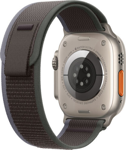 Apple Watch Ultra 2 Titanium 49mm Αδιάβροχο με eSIM και Παλμογράφο (Blue/Black Trail Loop - S/M)