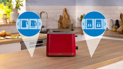 Bosch MyMoment Φρυγανιέρα 2 Θέσεων 950W Κόκκινη Κωδικός: TAT3M124