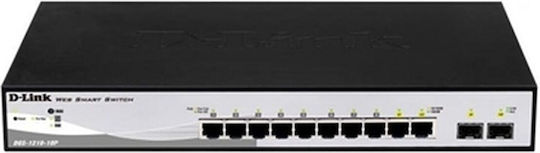 D-Link DGS-1210-10P/E v1 Managed L2 PoE Switch με 8 Θύρες Gigabit (1Gbps) Ethernet και 2 SFP Θύρες