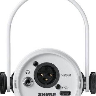 Shure MV7+ Δυναμικό Μικρόφωνο με Καλώδιο XLR / USB Shock Mounted για Φωνητικά σε Λευκό Χρώμα