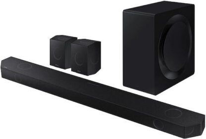 Samsung Soundbar 41W 11.1.4 Bluetooth, HDMI και Wi-Fi με Ασύρματο Subwoofer και Τηλεχειριστήριο Μαύρο HW-Q990D/EN