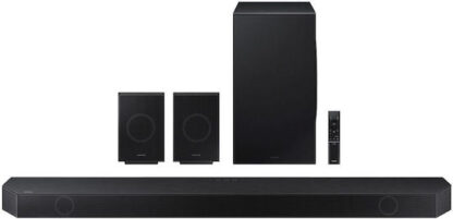 Samsung Soundbar 41W 11.1.4 Bluetooth, HDMI και Wi-Fi με Ασύρματο Subwoofer και Τηλεχειριστήριο Μαύρο HW-Q990D/EN