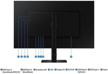 Samsung ViewFinity S80UD VA HDR Monitor 32" 4K 3840x2160 με Χρόνο Απόκρισης 5ms GTG