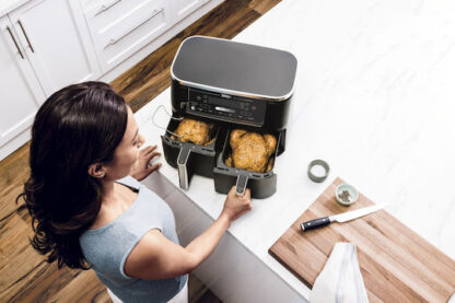 Ninja Foodi MAX Dual Zone Air Fryer με Διπλό Αποσπώμενο Κάδο 9.5lt Μαύρο