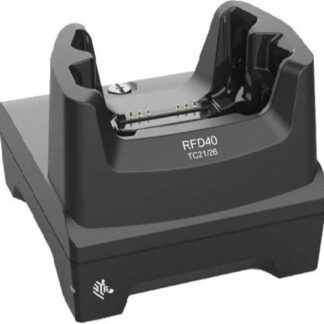 Single-slot charging cradle with USB communication for TC22 / TC27 devices. Power supply (