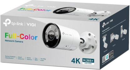TP-LINK VIGI C385 v1 IP Κάμερα Παρακολούθησης 4K Αδιάβροχη με Αμφίδρομη Επικοινωνία και Φακό 4mm