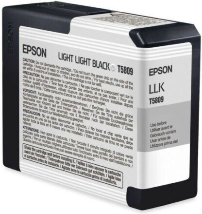 Epson T5809 Light Light Black Γνήσιο Μελάνι Εκτυπωτή InkJet Μαύρο (C13T580900)