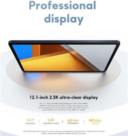 Xiaomi Poco Pad 12.1" Tablet με WiFi (8GB/256GB) Γκρι