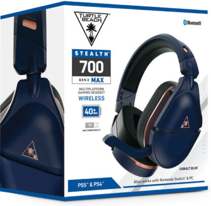 Turtle Beach Stealth 700P Gen 2 Max Ασύρματο Over Ear Gaming Headset με σύνδεση USB Cobalt Blue for PS4 / PS5