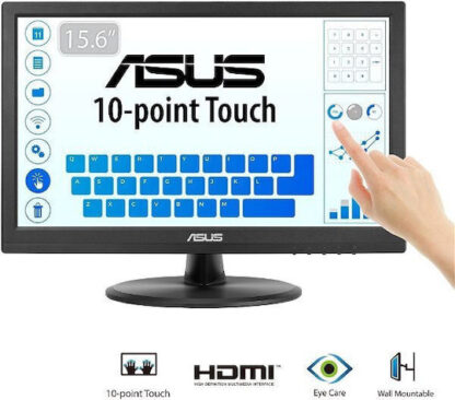 Asus VT168HR TN Monitor 15.6" 1366x768 με Χρόνο Απόκρισης 5ms GTG