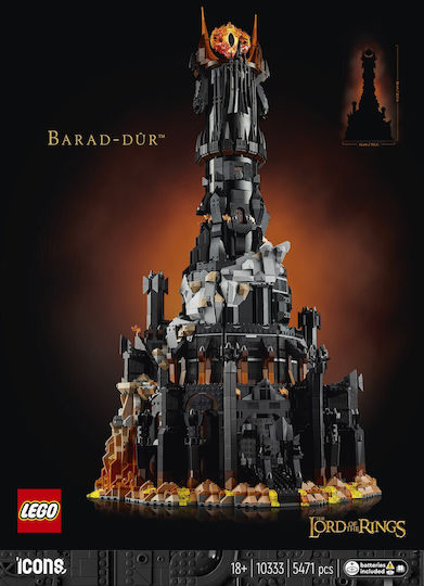 Lego Icons Lord Of The Rings Barad-Dur για 18+ Ετών 5471τμχ Κωδικός: 10333