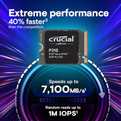 Crucial P310 SSD 1TB M.2 NVMe PCI Express 4.0 Κωδικός: CT1000P310SSD2