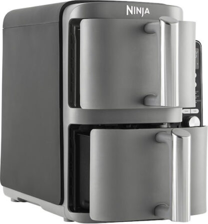 Ninja Double Stack XL Air Fryer με Διπλό Αποσπώμενο Κάδο 9.5lt Γκρι