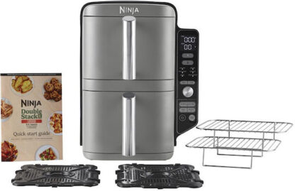 Ninja Double Stack XL Air Fryer με Διπλό Αποσπώμενο Κάδο 9.5lt Γκρι