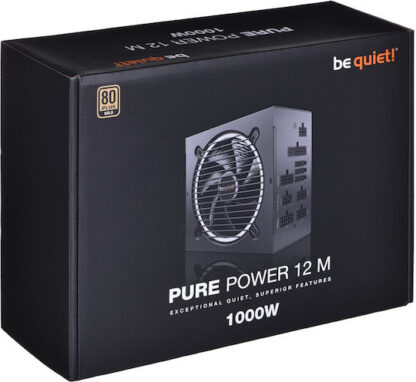Be Quiet Pure Power 12 M 1000W Μαύρο Τροφοδοτικό Υπολογιστή Full Modular 80 Plus Gold