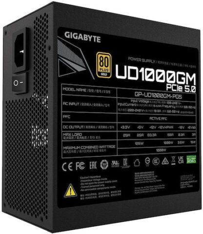 Gigabyte GP-UD1000GM PG5 rev. 2.0 1000W Μαύρο Τροφοδοτικό Υπολογιστή Full Modular 80 Plus Gold