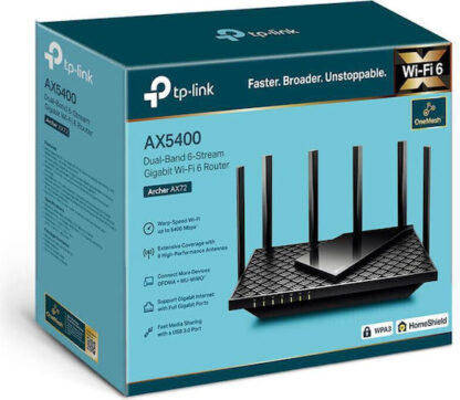 TP-LINK Archer AX72 v1 Ασύρματο Router Wi‑Fi 6 με 4 Θύρες Gigabit Ethernet