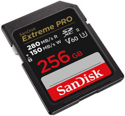 Sandisk Extreme Pro SDXC 256GB Class 10 V60 UHS-II με αντάπτορα