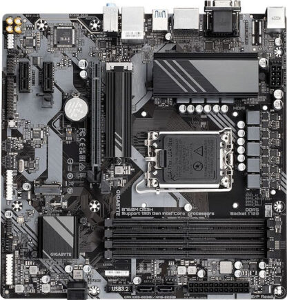 GIGABYTE B760M DS3H Motherboard - Supports Intel Core 14th Gen CPUs  6+2+1 Phases Digital VRM  up to 7600MHz DDR5 (OC)  2xPCIe 4.0 M.2  2.5GbE LAN  USB 3.2 Gen