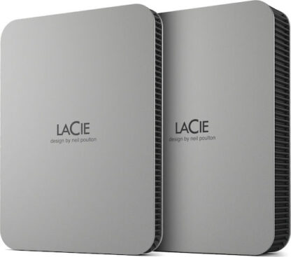 Lacie Mobile Drive USB 3.2 / USB-C Εξωτερικός HDD 4TB 2.5" Moon Silver
