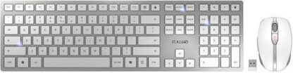 Cherry DW 9100 Ασύρματο Bluetooth Σετ Πληκτρολόγιο & Ποντίκι Αγγλικό US White/Silver